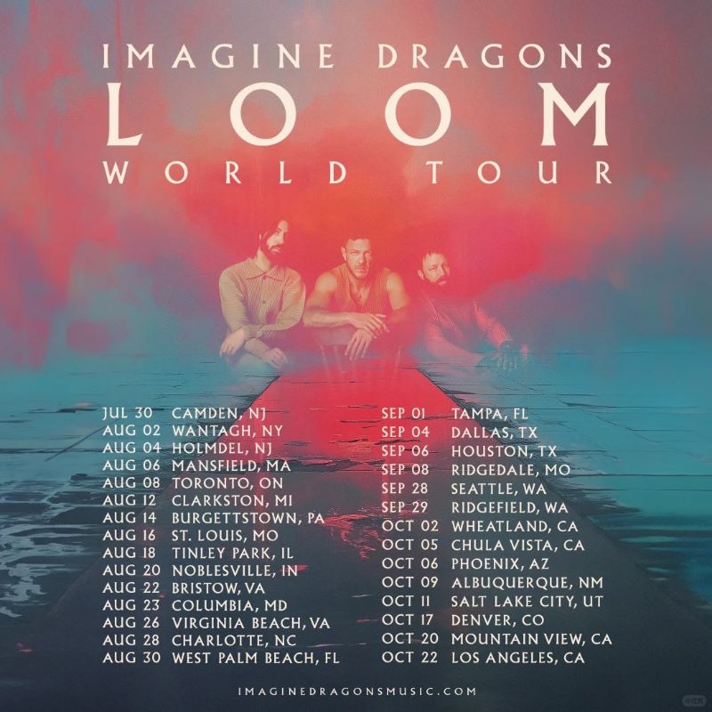 Imagine Dragons梦龙乐队北美巡演